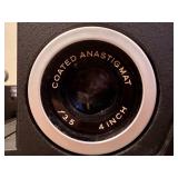 Ward 644 Automatic Slide Projector - Coated Anastigmat 4-Inch Lens and Radiant Deluxe Meteor Tripod Projection Screen