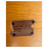 Tall Dresser - Dark Wood with 2 Small Top Drawers & Keyhole with Key