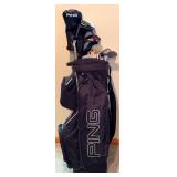 PING Burl Oaks Golf Bag & Irons