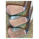 Adams Golf Bag & Ray Cook Classic Plus Chipper & Irons with Red Grips & Umbrella