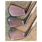 Adams Golf Bag & Ray Cook Classic Plus Chipper & Irons with Red Grips & Umbrella