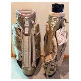 2x Golf Bags & Accessories Set