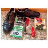 FootJoy Golf Shoes Size 9M Brown Croc Pattern & Spike Kit