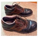 FootJoy Golf Shoes Size 9M Brown Croc Pattern & Spike Kit