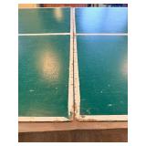 Pool Table - Green Felt, Wood Frame w/ Cues & Balls and Includes a Ping-Pong Table Top with Net and Accessories