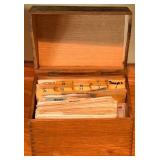 Cookbooks Featuring: Weight Watchers & Minnesota Heritage and many more along with 2 Wooden Recipe Boxes with recipes