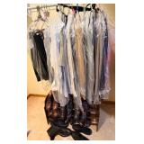 Assorted Mens Dresswear including Dress Shirts, Slacks, Ties, Suit Coats and Shoes