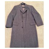 Michael Richards Navy Wool Overcoat & The Foursome Grey Wool Herringbone Coat