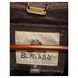 Burks Bay Leather Bomber Jacket Size M