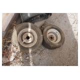 2 Dico Brand Golf Cart/Utility Vehicle/Lawn Mower Turf Tires on 4 Bolt Rims