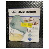 Hamilton Beach Hand Mixer - Snap-On Case Included - Mint Teal