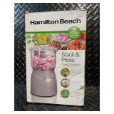 Hamilton Beach Stack & Press Food Chopper 3-Cup