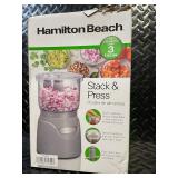 Hamilton Beach Stack & Press Food Chopper - 3-Cup Capacity