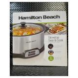 Hamilton Beach Stovetop Sear & Cook Slow Cooker, 6-quart