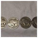 (5) Five Buffalo Nickels