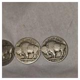 (5) Five Buffalo Nickels