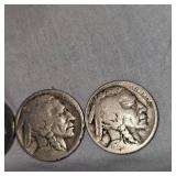 (5) Five Buffalo Nickels