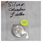 1893 Columbus 1/2  Dollar Silver, in VG Condition