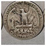 3 Washington 25c, 1964,1964,1942