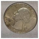 3 Silver 25c, Barberr, Liberty, Washington