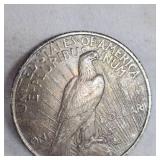 1922 Peace Dollar $1-Beautiful Rose/Gold/Green Toning