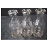 Milk Bottle - Thatcher Mfg. Co. MTC One Pint Minnesota Triangle Seal