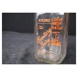 Milk bottle - vintage Maine dairy ad (Chisholm, ME)