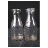 Milk Bottles - One Pint Liquid Pair