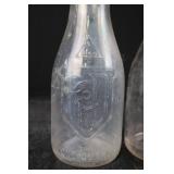 Milk Bottles - One Quart Embossed Crest (2-Pack)