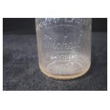 Glass Bottle - Michael Bros Embossed Script One Quart