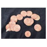 Vintage Bottle-Return Tokens - Please Wash & Return All Bottles Daily