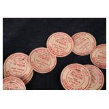 Vintage Bottle-Return Tokens - Please Wash & Return All Bottles Daily