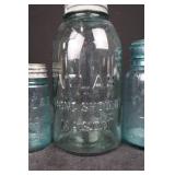 Antique Mason Jars Set - Atlas Strong Shoulder Mason & Ball Ideal Patent 1908
