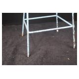 Vintage Metal High Chair - Light Blue with Bunny Graphic