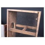 Live-Trap Set - Wooden Box with Circular Entry Hole & Wire-Mesh Cage