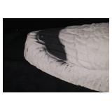 Swan Decoy - Hand-Carved White with Pink Beak