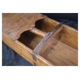 Antique Wooden Toolbox - Arched Lid & Iron Straps