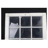 Window Sash - 9-Pane White Painted Wood Frame