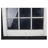 Window Sash - 9-Pane White Painted Wood Frame