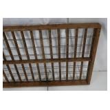 Wine Rack - Vintage Wood Frame & Metal Wire Grid