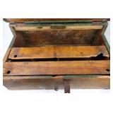 Tool Chest - Vintage Wooden Box, Green Exterior