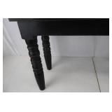 Coffee Table - Black Painted Wood with Turned Legs