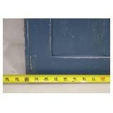 Wall Cabinet - Blue Painted Wood with 2 Doors & Drawer