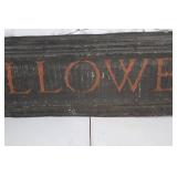 Halloween Sign - Painted Wood Plank with Red Lettering