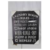 Laundry Room Rules Sign - Ashland Wood Plaque