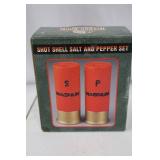 Shot Shell Salt & Pepper Set - Magnum (Red Ceramic Shakers)