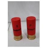 Shot Shell Salt & Pepper Set - Magnum (Red Ceramic Shakers)
