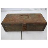 Tool Box - Vintage Steel with Divided Top Tray