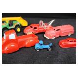 Vintage Tin Toy Vehicles - Assorted Lot of Cars, Trucks, Plane