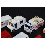 Die-cast toy vehicles - assorted emergency & service trucks
